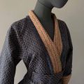 kimono bawelna tkana kolory pasek