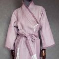kimono len rozowe fradzle pasek