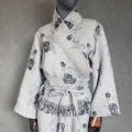 kimono 100% wełna róże patchworkowy pasek