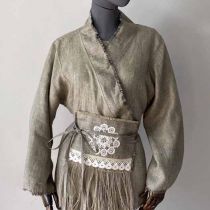 kimono bluzka pasek len jedwab